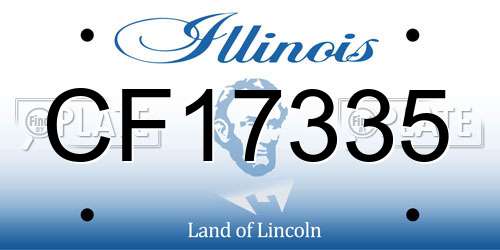 CF17335 Illinois License Plate