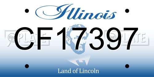 CF17397 Illinois License Plate