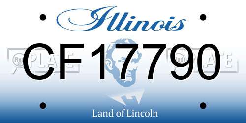 CF17790 Illinois License Plate