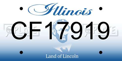 CF17919 Illinois License Plate