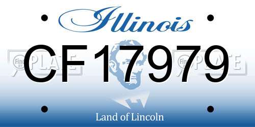 CF17979 Illinois License Plate