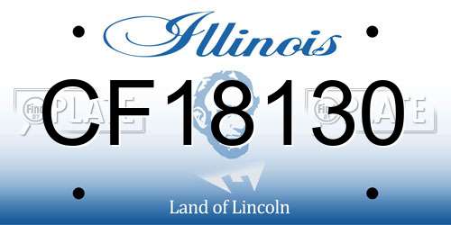 CF18130 Illinois License Plate