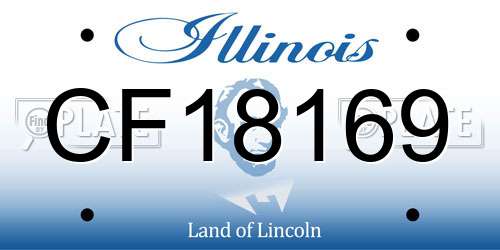 CF18169 Illinois License Plate