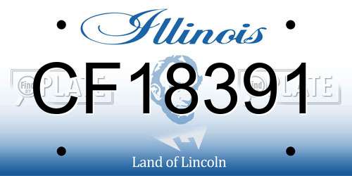CF18391 Illinois License Plate