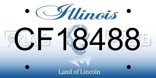 CF18488 Illinois License Plate