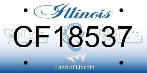 CF18537 Illinois License Plate