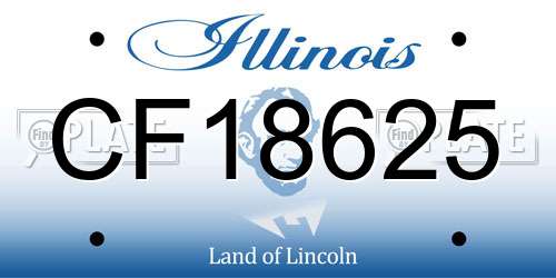 CF18625 Illinois License Plate