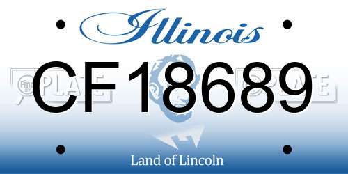 CF18689 Illinois License Plate
