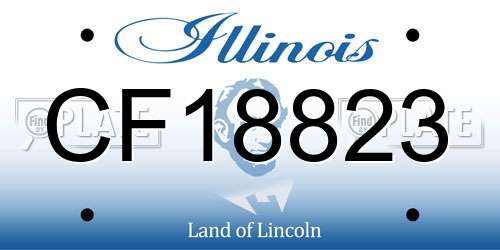 CF18823 Illinois License Plate