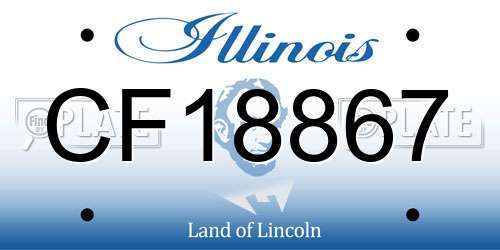 CF18867 Illinois License Plate