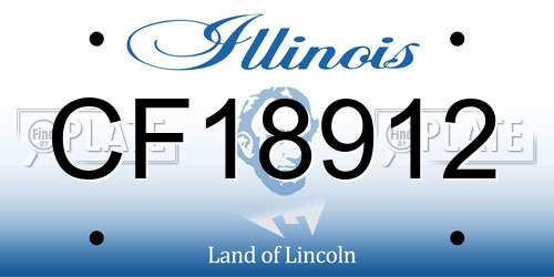 CF18912 Illinois License Plate