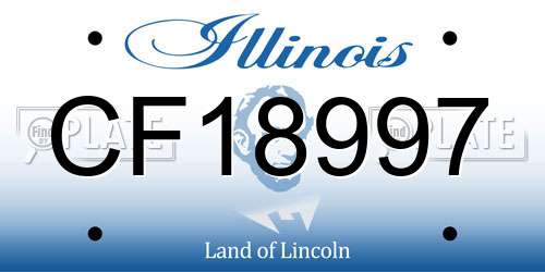 CF18997 Illinois License Plate