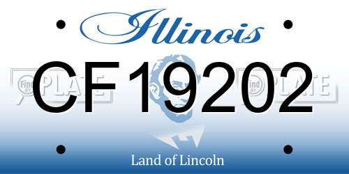 CF19202 Illinois License Plate