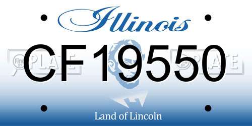 CF19550 Illinois License Plate