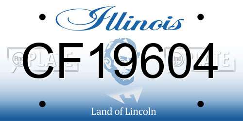 CF19604 Illinois License Plate