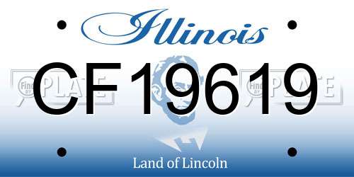 CF19619 Illinois License Plate