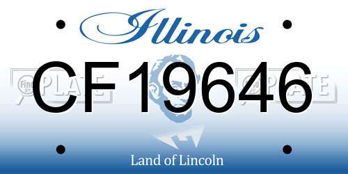 CF19646 Illinois License Plate