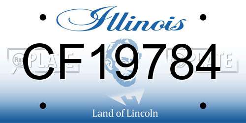 CF19784 Illinois License Plate