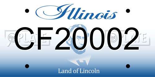 CF20002 Illinois License Plate