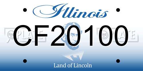 CF20100 Illinois License Plate