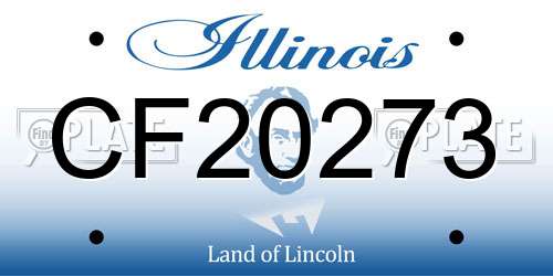 CF20273 Illinois License Plate