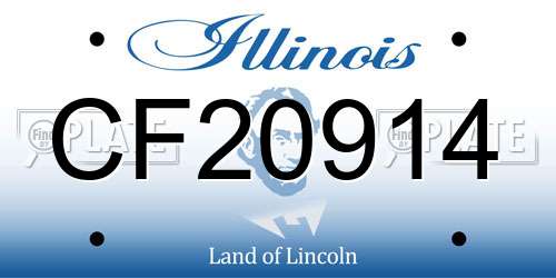 CF20914 Illinois License Plate