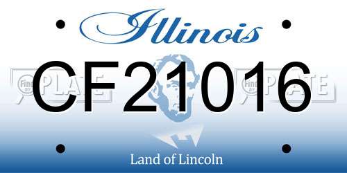 CF21016 Illinois License Plate