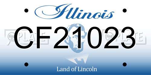 CF21023 Illinois License Plate
