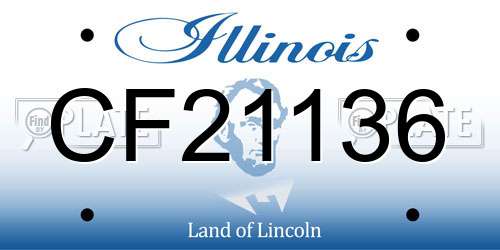 CF21136 Illinois License Plate