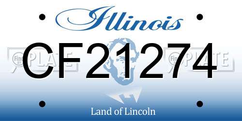 CF21274 Illinois License Plate