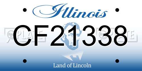 CF21338 Illinois License Plate