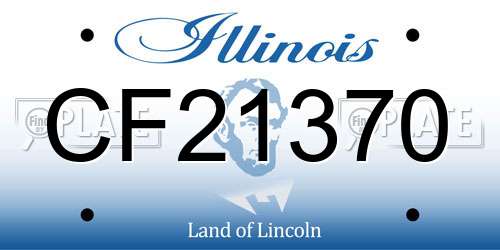 CF21370 Illinois License Plate