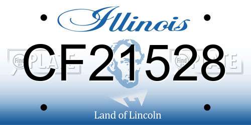 CF21528 Illinois License Plate