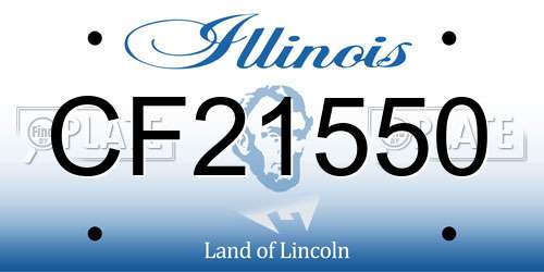 CF21550 Illinois License Plate