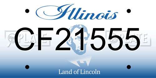 CF21555 Illinois License Plate