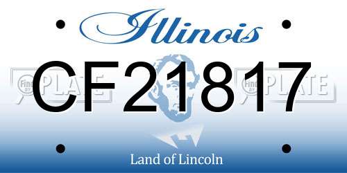 CF21817 Illinois License Plate