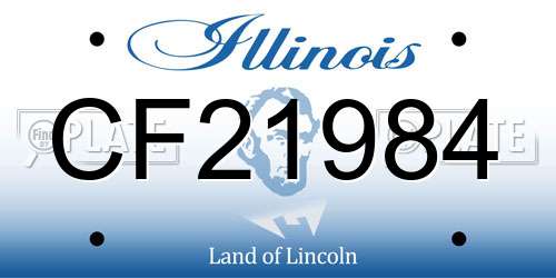 CF21984 Illinois License Plate