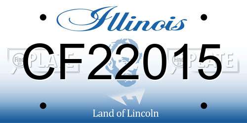 CF22015 Illinois License Plate