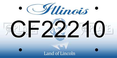 CF22210 Illinois License Plate
