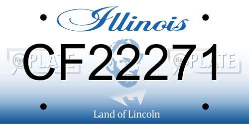 CF22271 Illinois License Plate