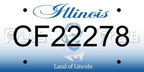 CF22278 Illinois License Plate