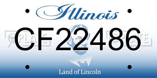 CF22486 Illinois License Plate