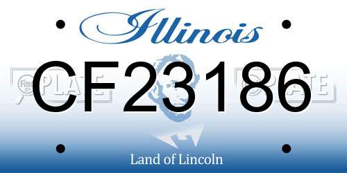 CF23186 Illinois License Plate