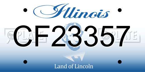 CF23357 Illinois License Plate