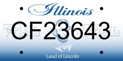 CF23643 Illinois License Plate