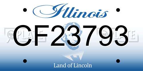 CF23793 Illinois License Plate