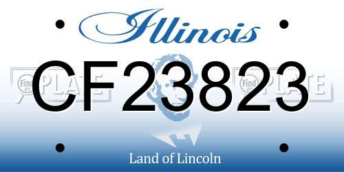 CF23823 Illinois License Plate