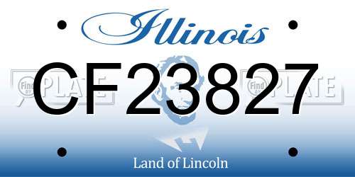 CF23827 Illinois License Plate