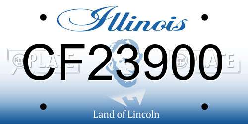 CF23900 Illinois License Plate