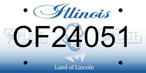 CF24051 Illinois License Plate